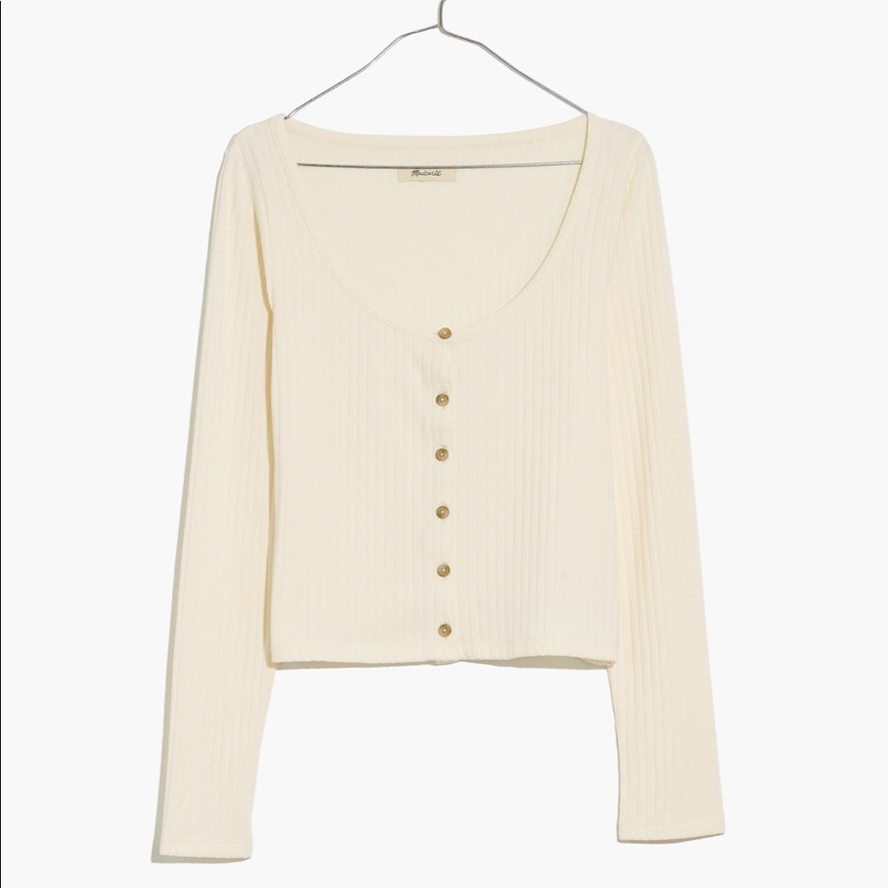 COPY - Madewell ribbed cardigan in cream